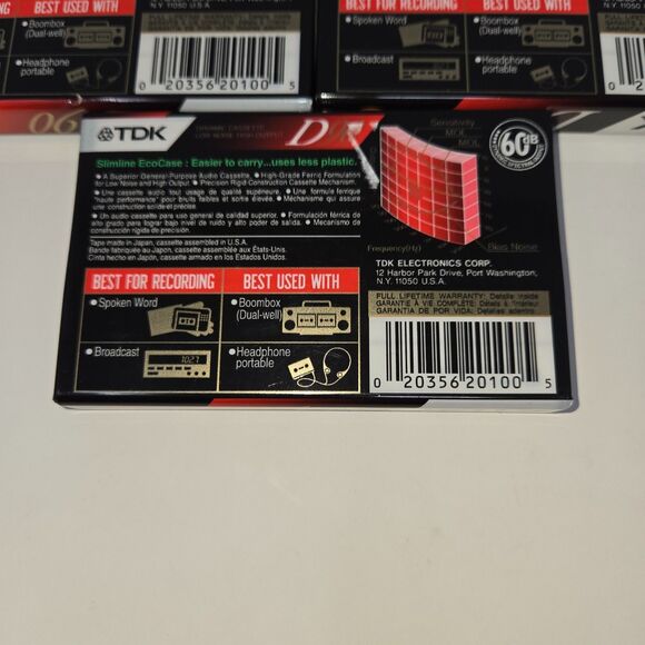 Cassette Tape Lot of 10 Sealed 7 TDK D60 High Output 3 Maxell High Bias XLII - Picture 11 of 13